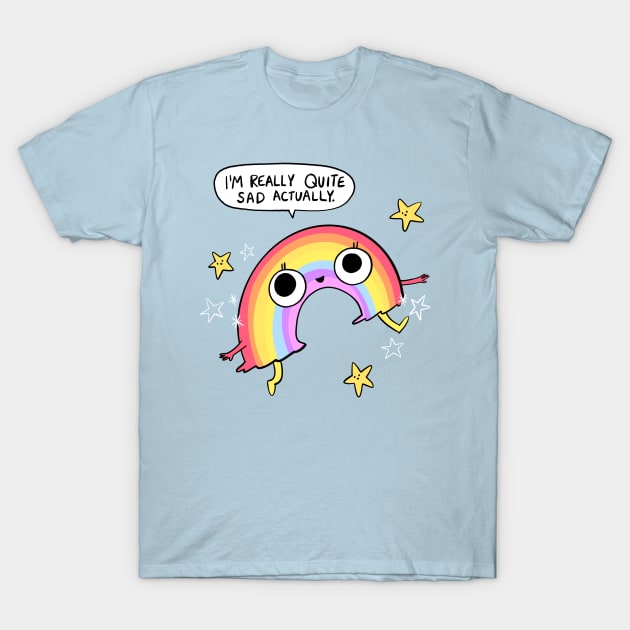 Sad Rainbow! T-Shirt by DilaraMakesThings